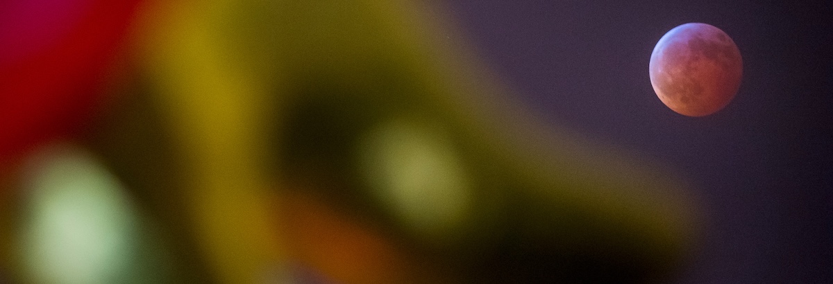 blood moon abstract sun god