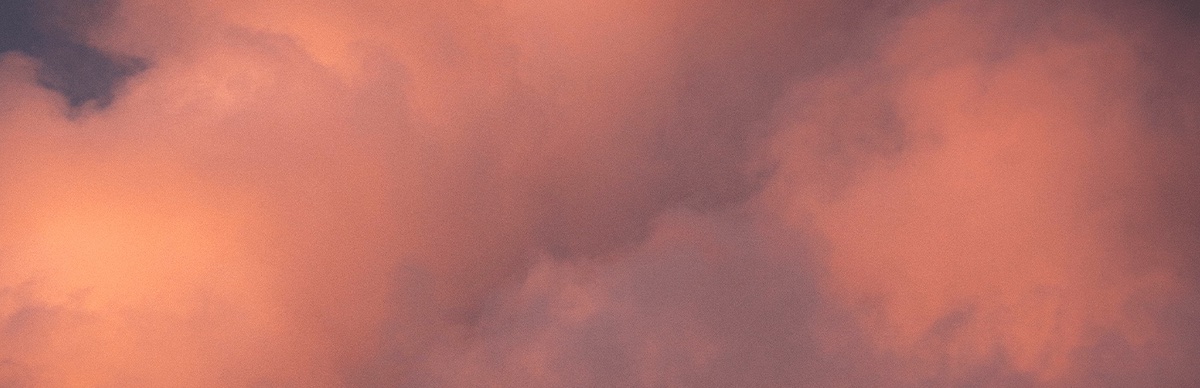 pink clouds at sunset