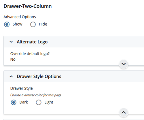 drawer options